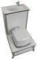Mobile Preview: Rollbare Toilette mit Handwaschbecken